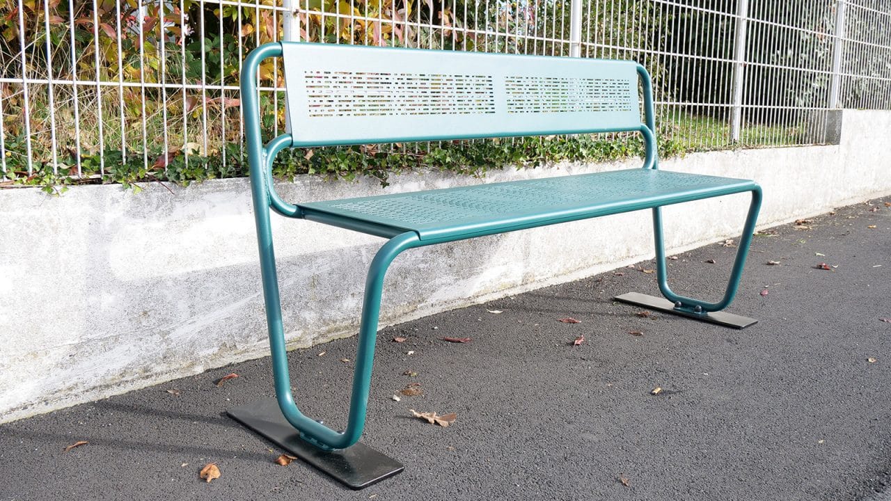 Banc Urbain Avec Dossier - Mobilier Urbain | PLIX